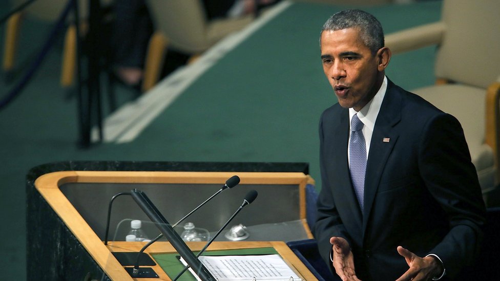 Барак Обама обращается к ООН в Нью-Йорке