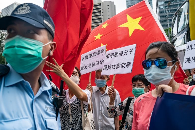 protestas a favor de China