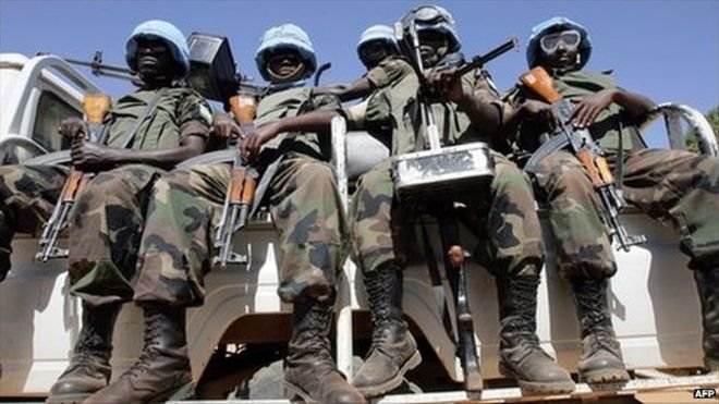 Darfur'daki BM barış gücü askerleri