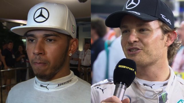 Mercedes' Lewis Hamilton and Nico Rosberg