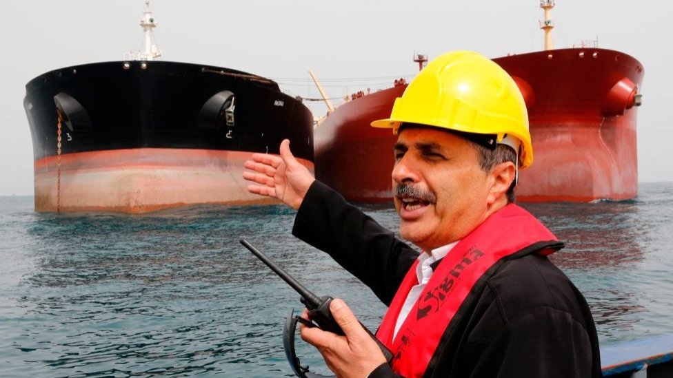 Buques petroleros en aguas del Golfo Pérsico en una imagen de archivo