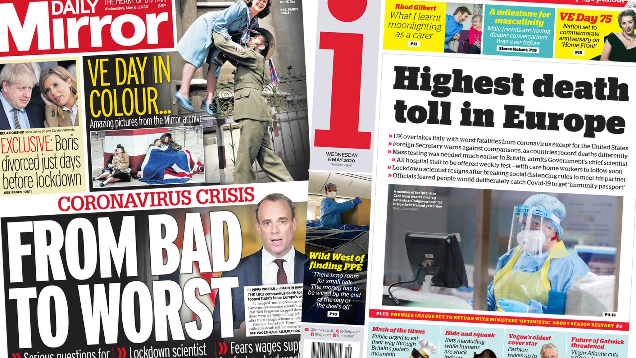 Newspaper Headlines Uk Death Toll Europe S Worst And Adviser Quits c News