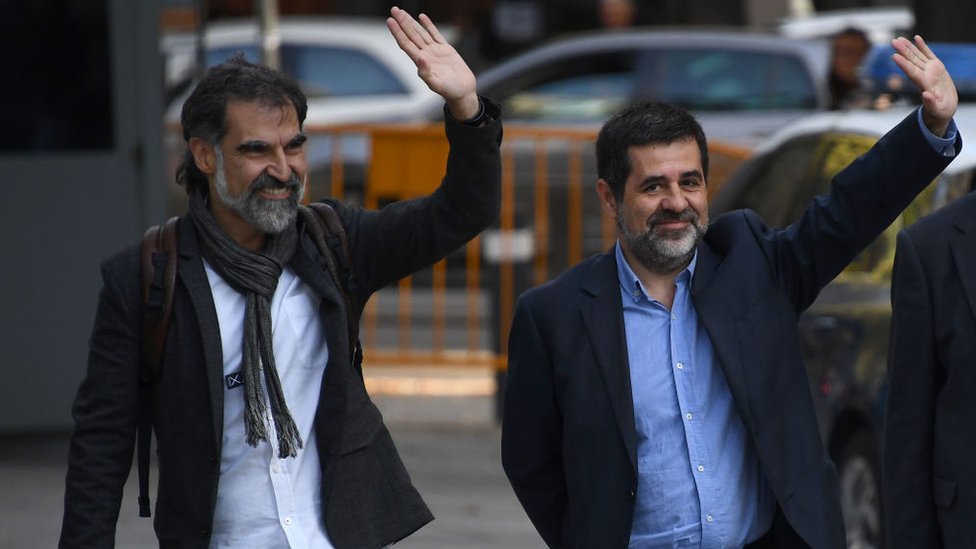 Los presidentes de la ANC y Òmnium Cultural fueron puestos en prisión preventiva. Sanchez y Cuixart