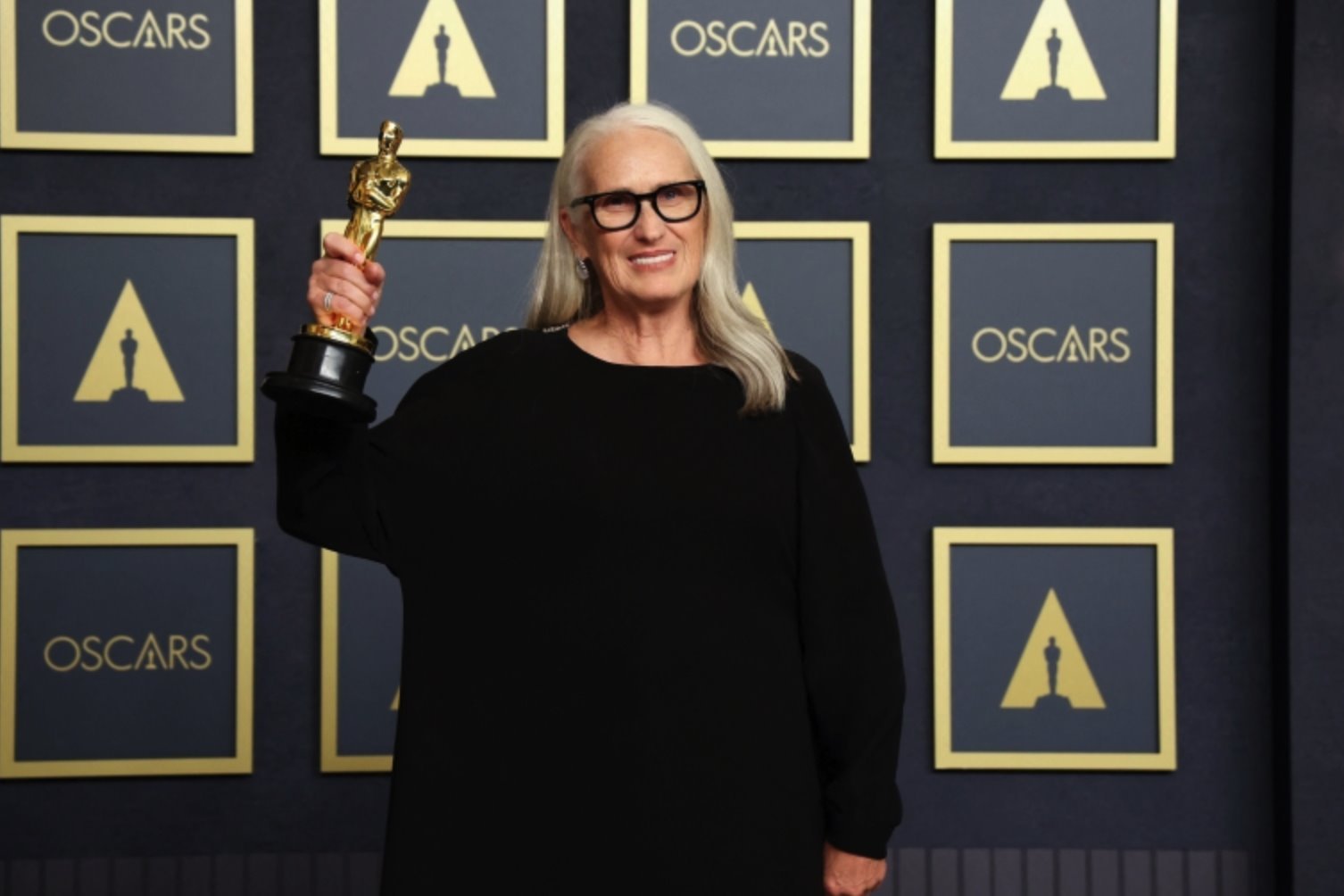 Jane Campion, com seu Oscar