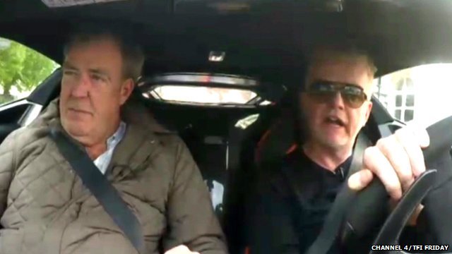Jeremy Clarkson gives Chris Evans some tips on Top Gear presenting style