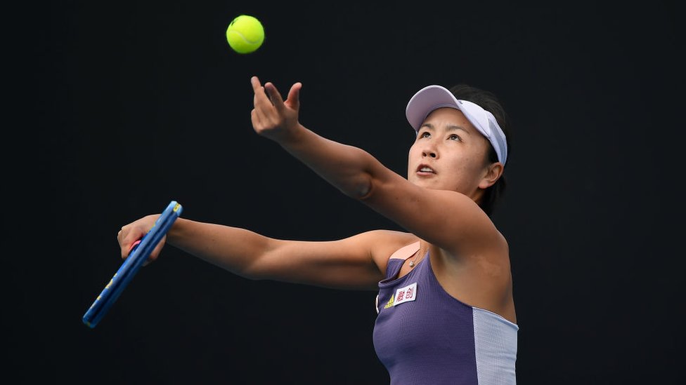 Peng Shuai en un partido del Abierto de Australia.