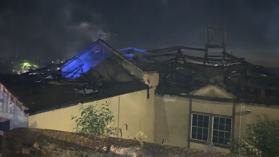 Former Workington fire Three men arrested BBC News