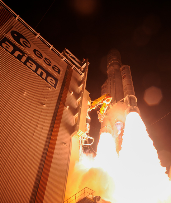 Lanzamiento de la sonda BepiColombo en un cohete Ariane 5