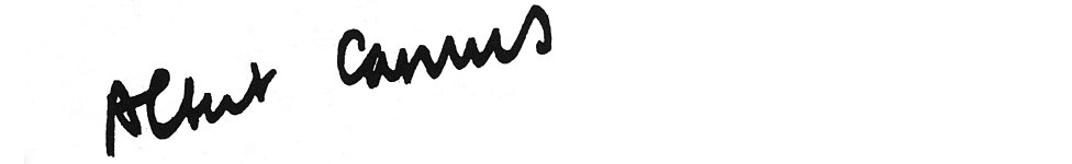 Firma de Albert Camus
