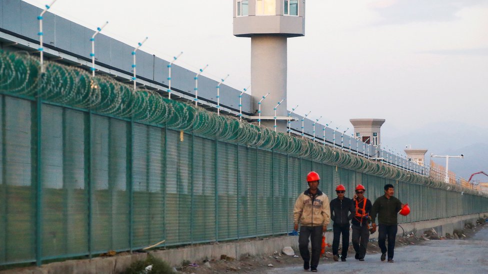 Campo de detenção para minorias na região de Xinjiang, em 4 de setembro de 2018.