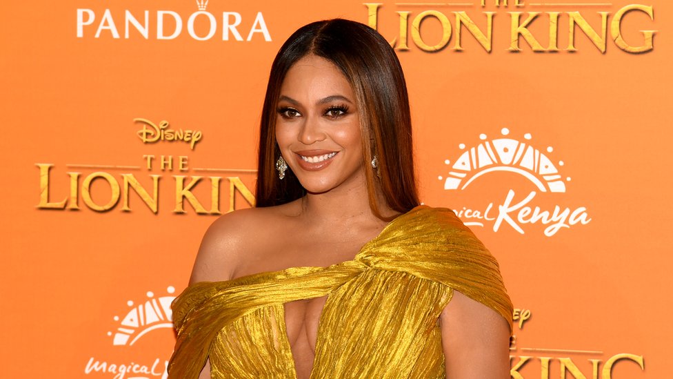 Beyonce at the Lion King premiere