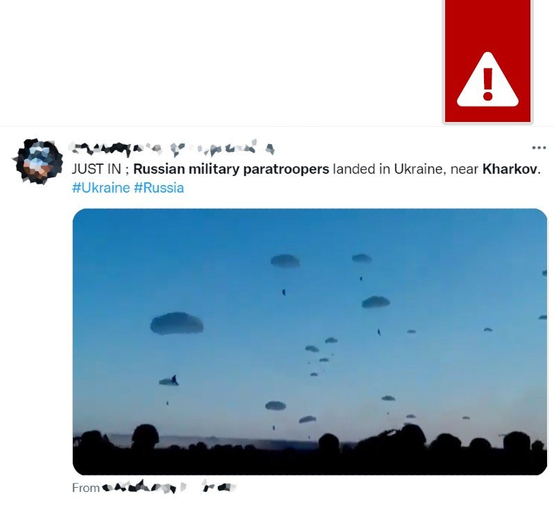Footage of Russian military exercises