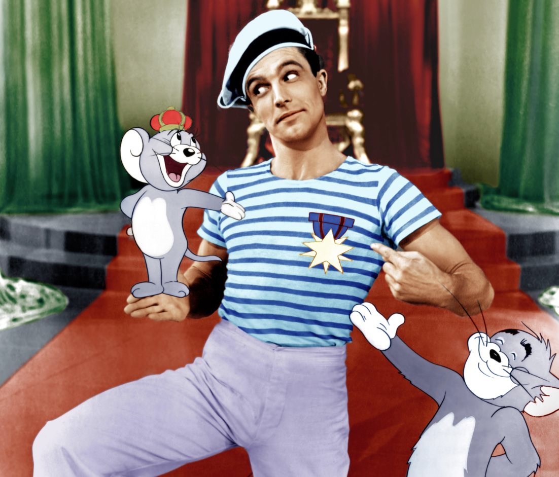 Gene Kelly bersama Tom and Jerry