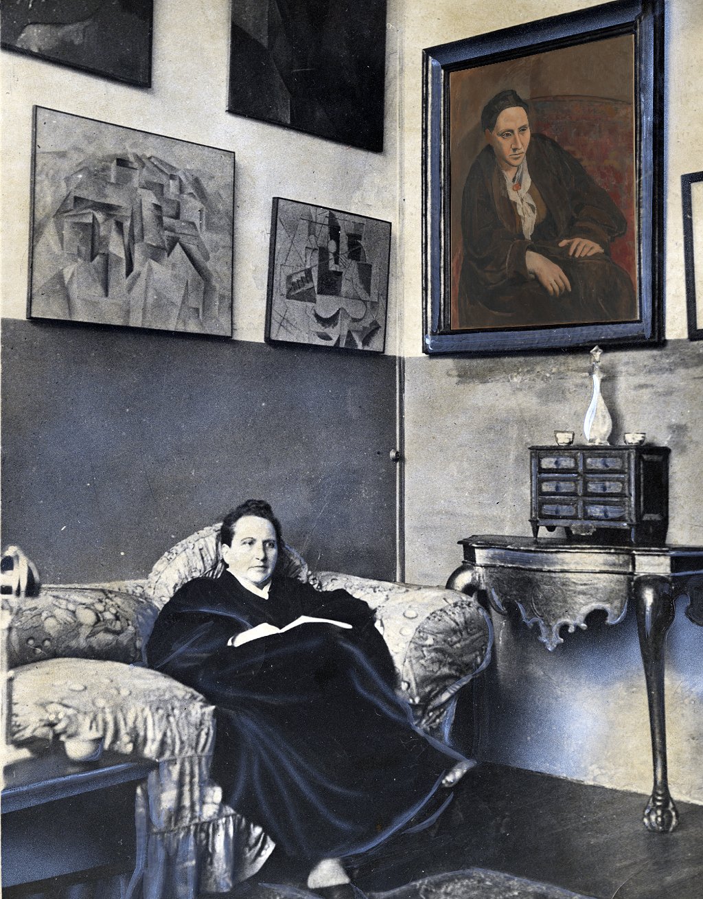 En 1906, Picasso terminó el "Retrato de Gertrude Stein" (arriba a la derecha), que permaneció en su colección hasta su muerte.