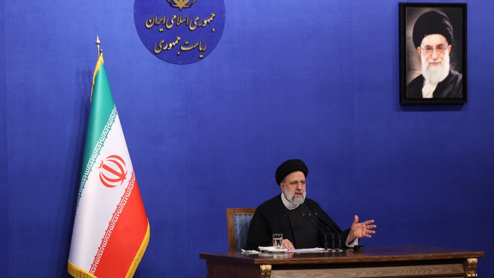 Iran's President Ebrahim Raisi speaks at a news conference in Tehran (29 August 2022)
