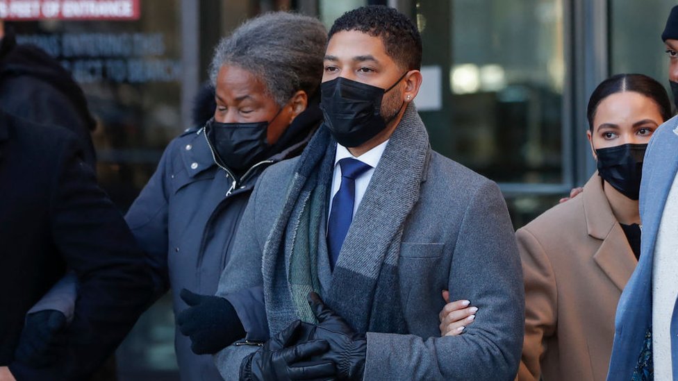 Jussie Smollett, al llegar al tribunal en Chicago