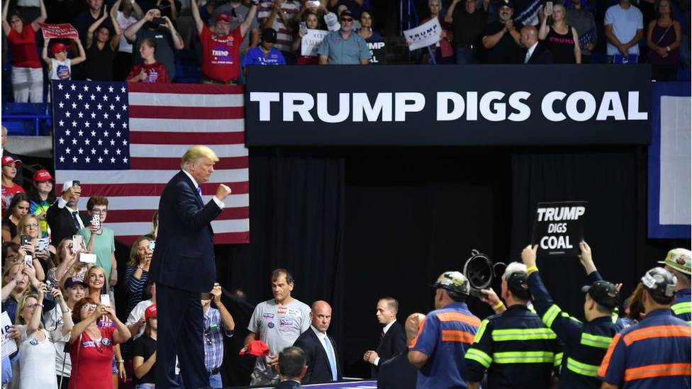 Trump en una actividad de campaña