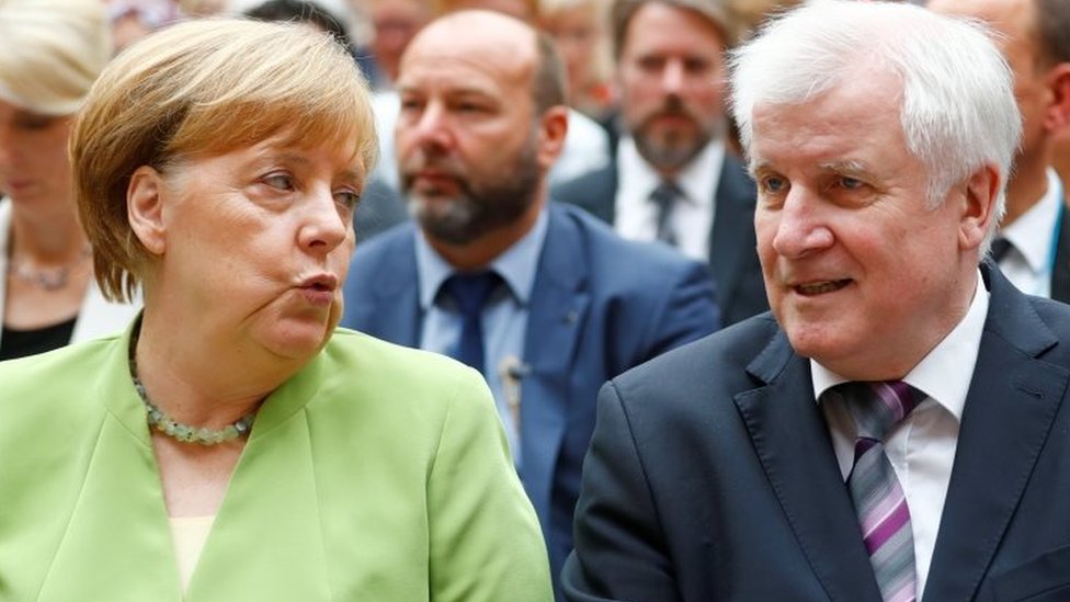 Angela Merkel i Horst Zehofer, jun 2018