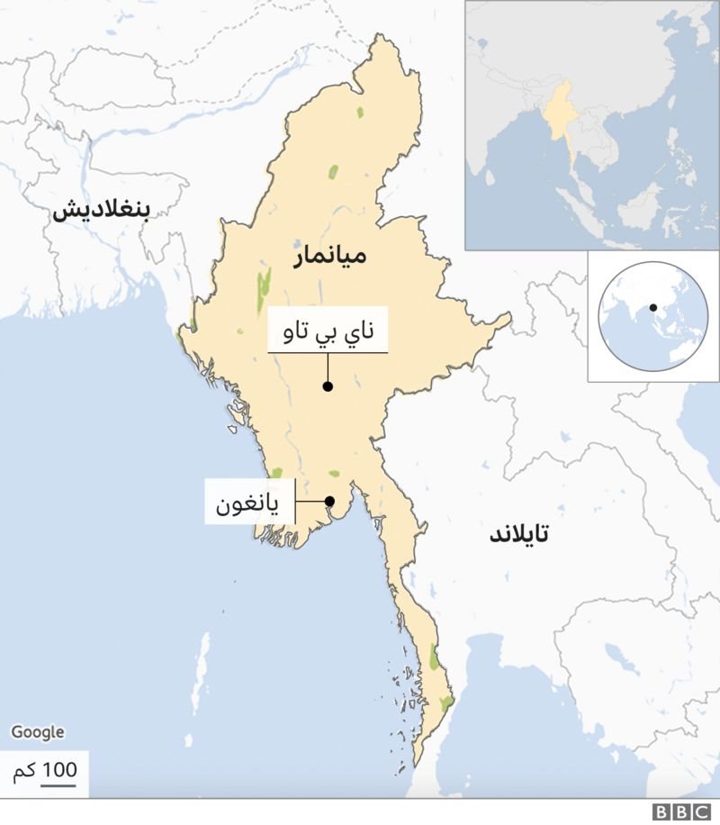 خريطة ميانمار