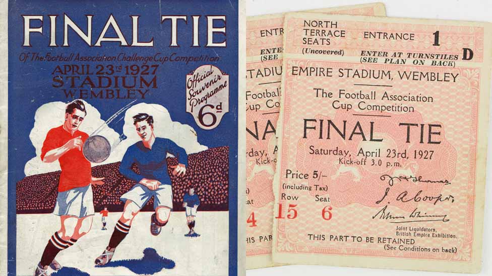 Программа и билеты на финал Кубка Англии 1927 года