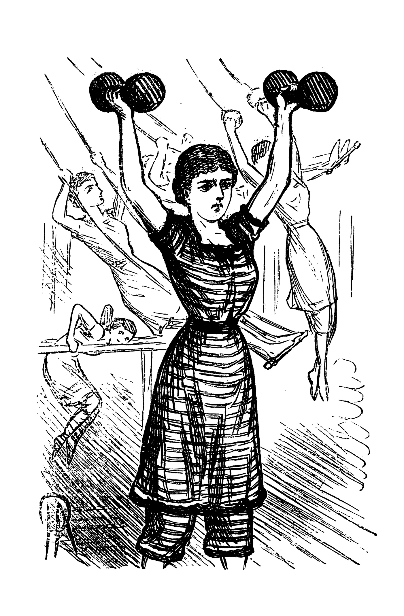 Mujer levantando pesas