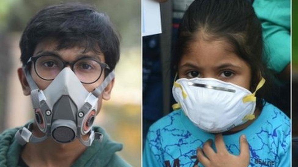 Delhi air: Eating berries and wearing masks to beat pollution