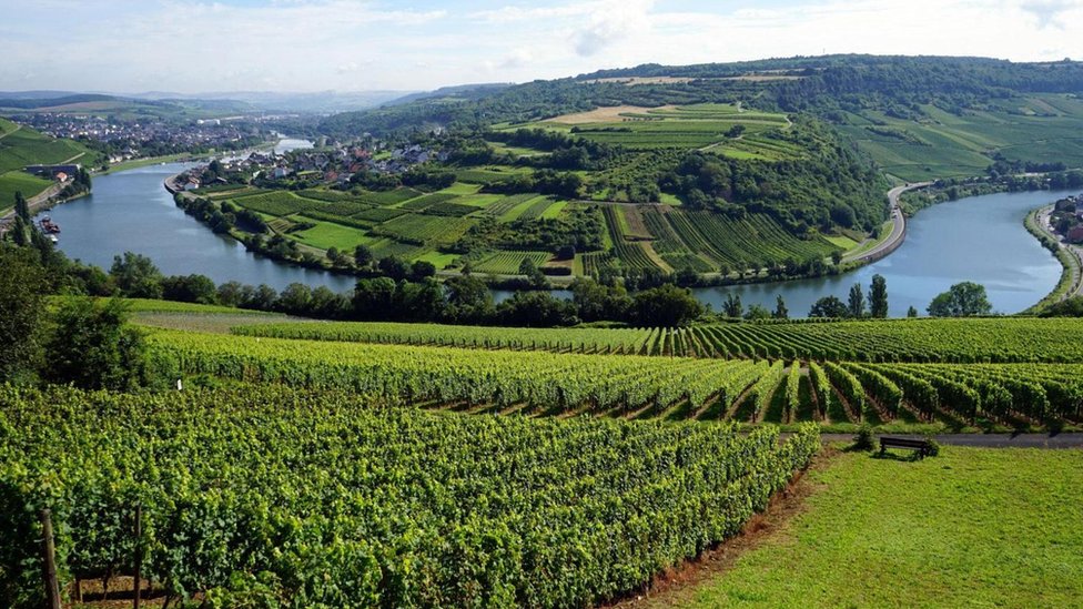 El pueblo de Schengen queda junto al valle del Moselle.