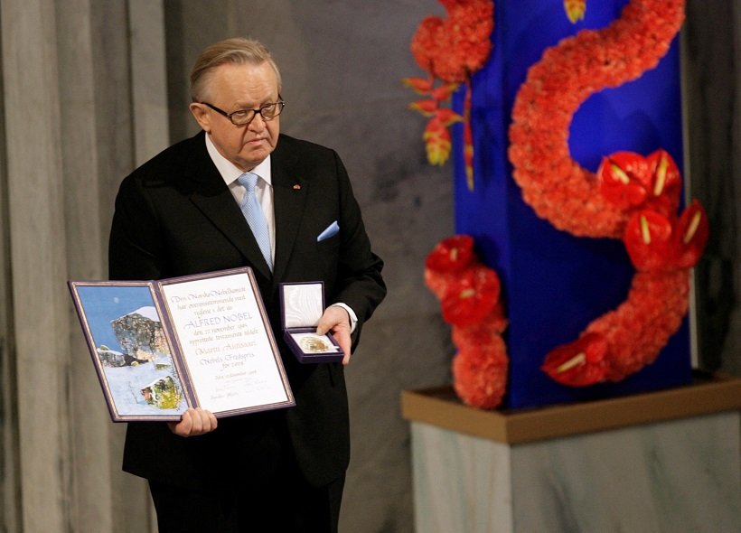 Ahtisari na dodeli Nobelove nagrade za mir u Oslu, decembra 2008.