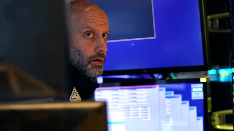 Operador de bolsa en Wall Street