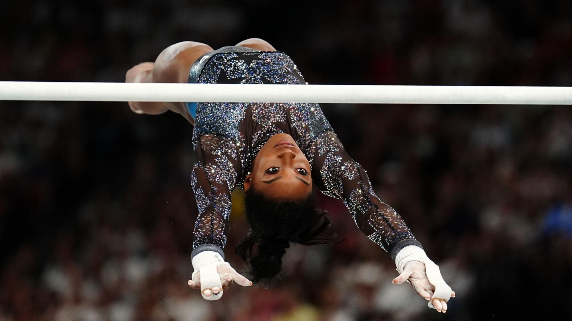 Simone Biles draws A-list celebrities at Paris Olympics