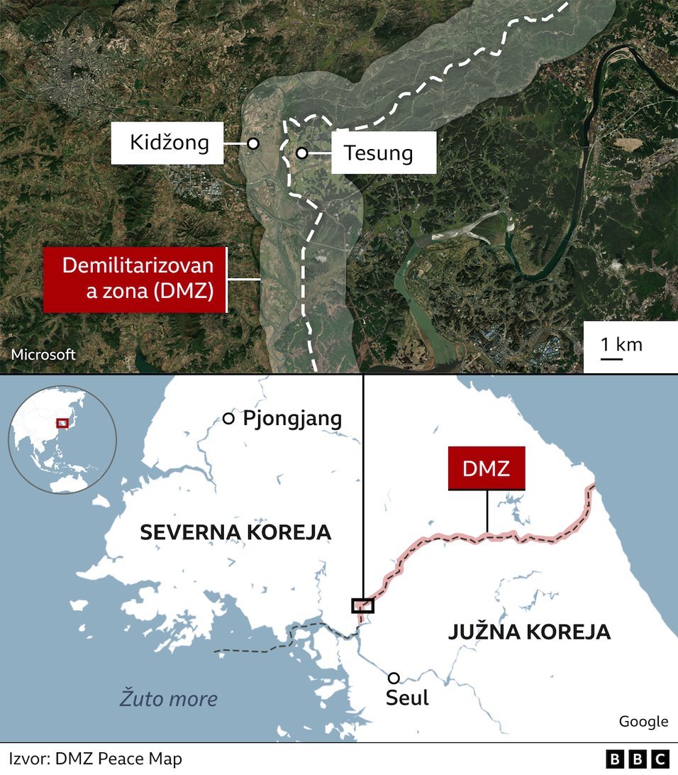 mapa demilitariѕovane zone