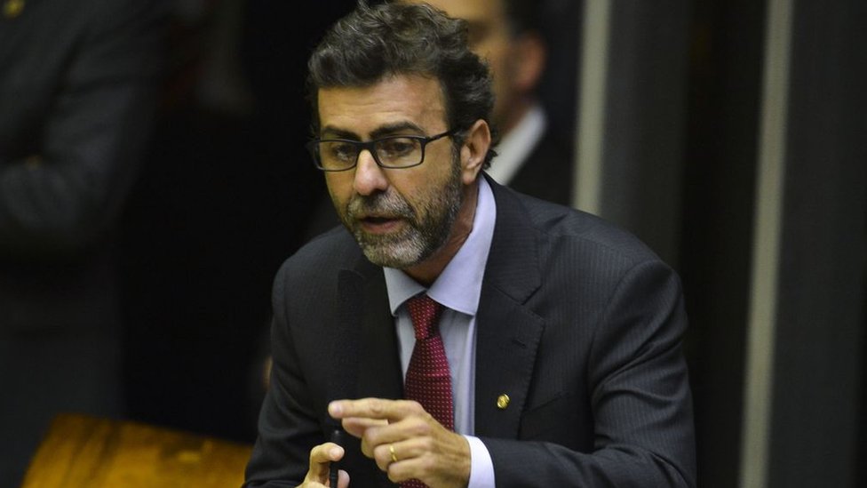 Deputado Marcelo Freixo durante sessão de votação para presidente da Câmara dos Deputados.