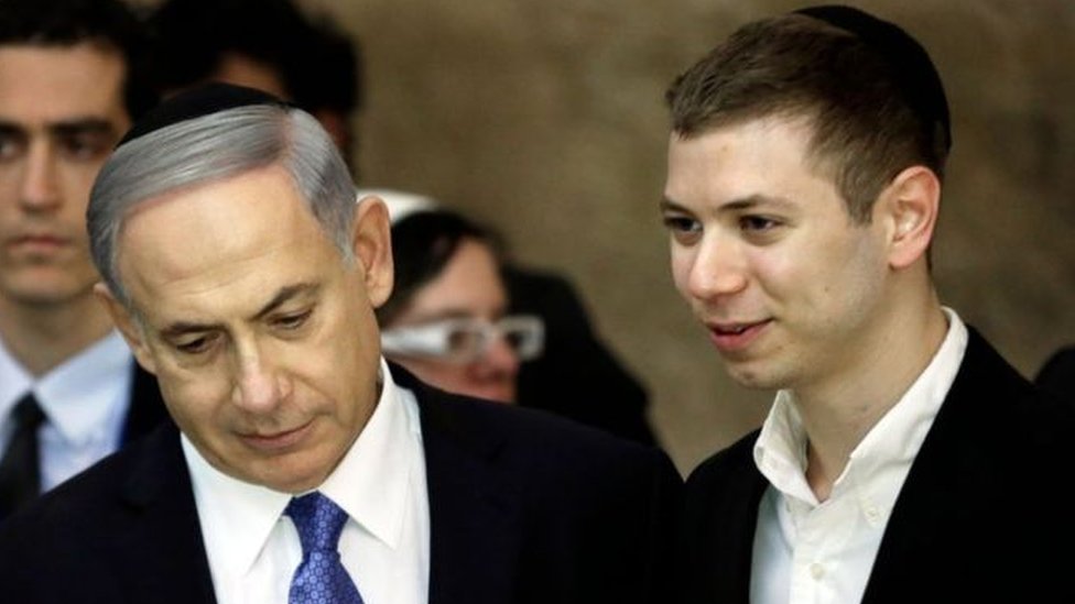 İsrail Başbakanı Benyamin Netanyahu ve oğlu Yair Netanyahu