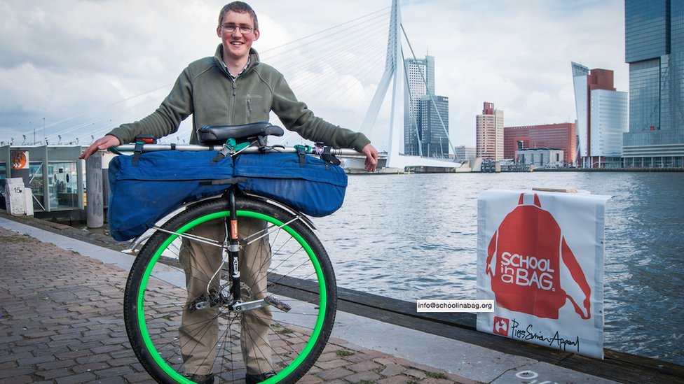 Somerset unicyclist completes roundtheworld trip BBC News