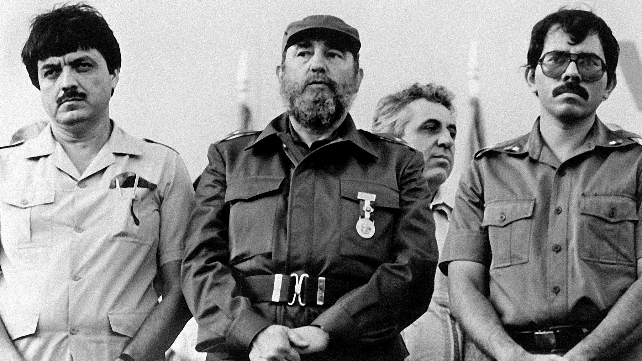 Sergio Ramírez, Fidel Castro y Daniel Ortega.
