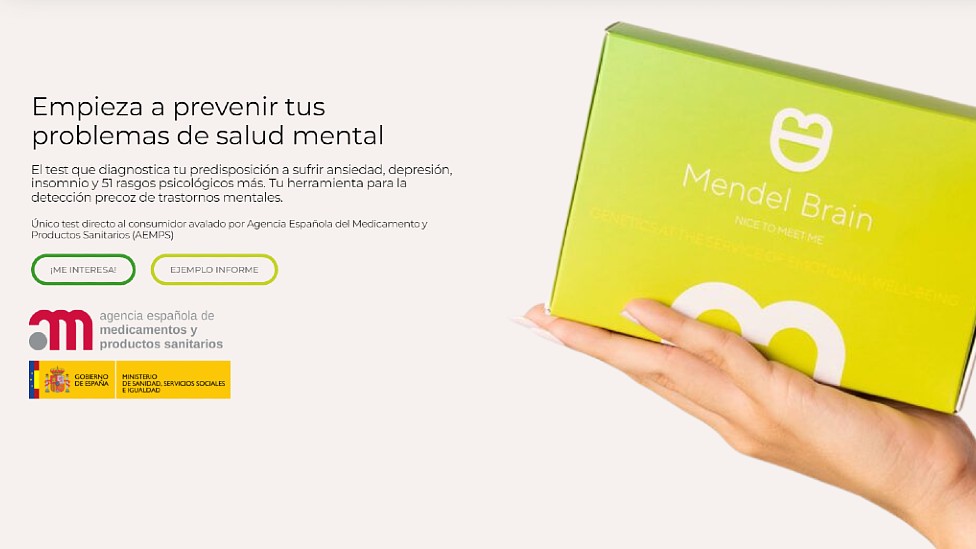 Kit que envía a los usuarios la empresa Mendel Brain para que se tomen una muestra de saliva
