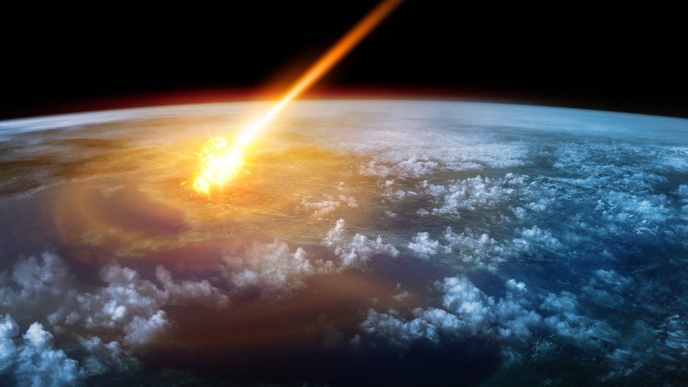 Imagen de un meteoro entrando a la atmósfera de un planeta (foto ilustrativa)