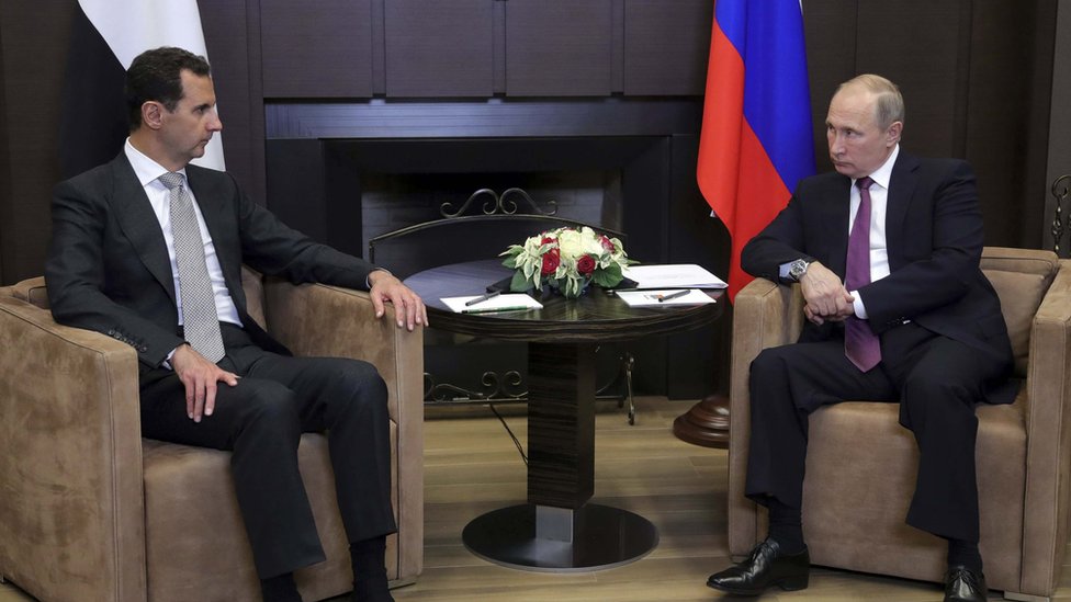 Putin recibió a Al Assad en Sochi, junto al Mar Negro, el pasado 20 de noviembre. Al Assad y Putin en Sochi.