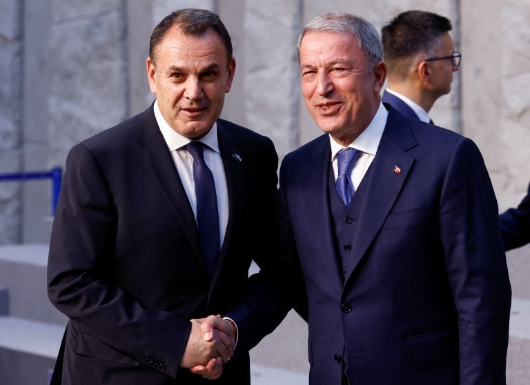 Yunanistan Savunma Bakanı Nikos Panayotopoulos ve Milli Savunma Bakanı Hulusi Akar