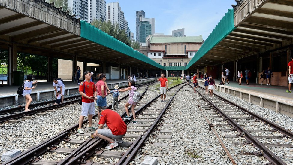新加坡民眾參觀丹戎巴葛火車站（9/8/2016）