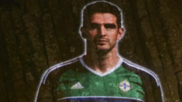 NI striker Kyle Lafferty in the video announcement