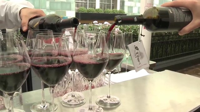 India wine being poured