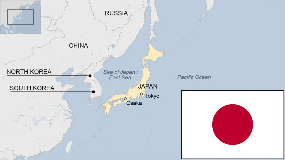 four major islands of japan location