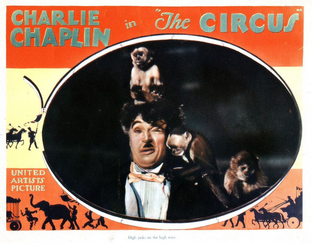Poster komedije Cirkus iz 1928. godine u kojoj glumi Čarli Čaplin