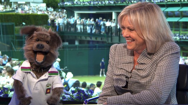 CBBC's Hacker T Dog talks Sue Barker at Wimbledon