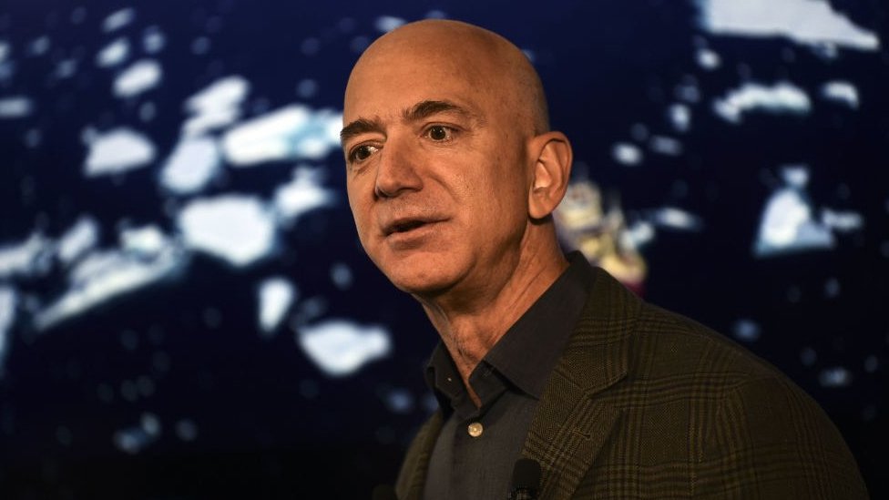 Jeff Bezos en una conferencia en 2019