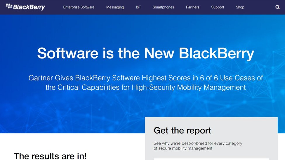 Сайт Blackberry