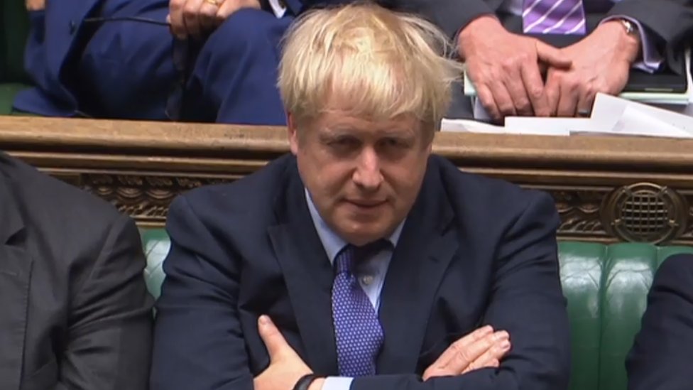 Boris Johnson en la Cámara de los Comunes el 22 de octubre de 2019