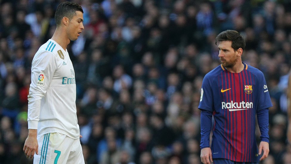 Tuvo que pasar siete años para no ver a Messi o Ronaldo como el máximo goleador del fútbol europeo en un año natural. Cristiano Ronaldo y Lionel Messi