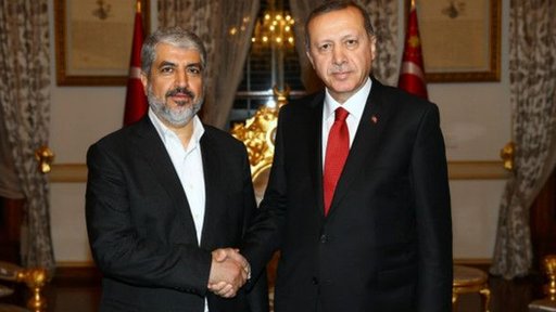 أردوغان وخالد مشعل